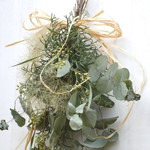 ポポラスベリー　ユーカリ　スモークツリー ポポラスベリー ユーカリ スモークツリー スワッグ SALE】さわやかミニ