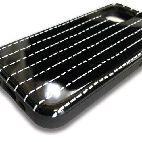 L*a様 ブラック ストライプデザイン iPhoneケース L*a様 ブラック ストライプデザイン iPhoneケース