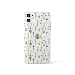 可憐な野花　クリア　スマホケース iPhone12 11Pro アイフォン8 7 6 2枚目の画像