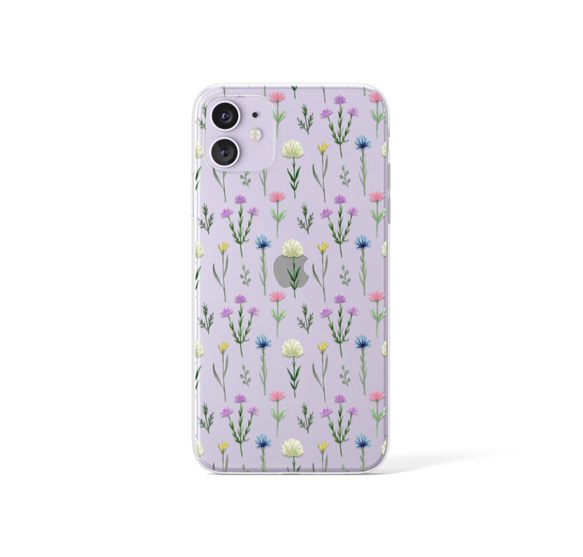 可憐な野花　クリア　スマホケース iPhone12 11Pro アイフォン8 7 6 5枚目の画像