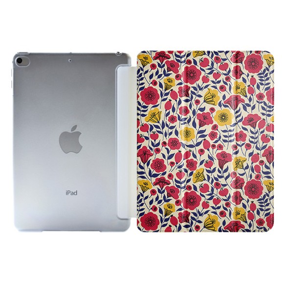 【軽量】赤と黄　可愛い花　iPadケース アイパッド iPadカバー iPad Pro 2枚目の画像