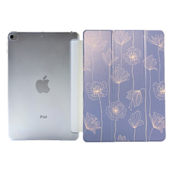 北欧風　ボタニカル　凛とした花 iPadケース アイパッド カバー iPad Pro ペンシル収納付 2枚目の画像