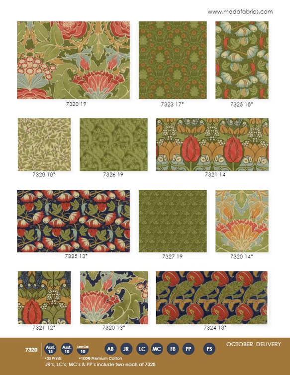 moda「VOYSEY 2018 by V&A」(7328-13(A)/14(B)/15(C)/17(D)/18(E)) 10枚目の画像