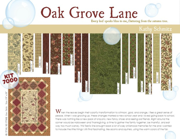 moda「Oak Grove Lane by Kathy Schmitz」7000-12 3枚目の画像