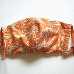 ハンドメイド　立体マスク　フィルターポケット付き　ヤシの木　夏用 1枚目の画像