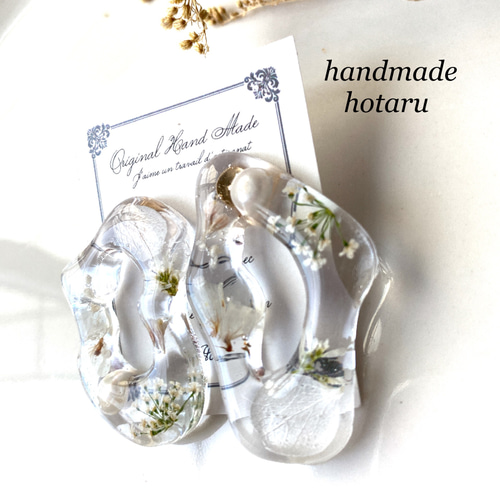 クリアで可愛いくねくねピアス♡イヤリング ピアス（スタッド