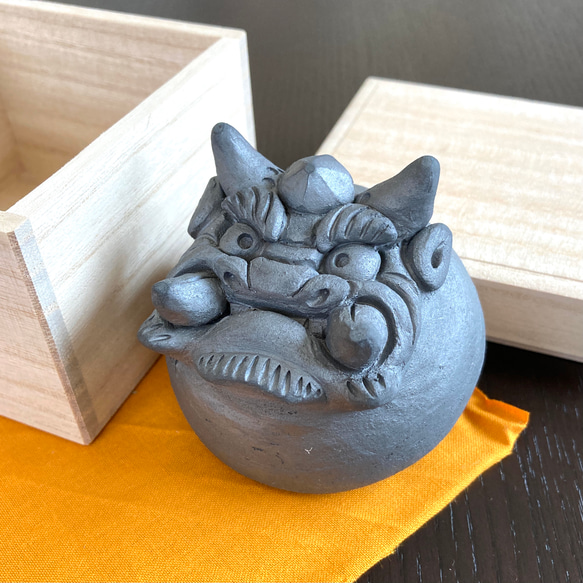 お正月に魔除け酒器 ◇鬼瓦のお猪口 おにちょこ◇ 本物の瓦製 手びねり