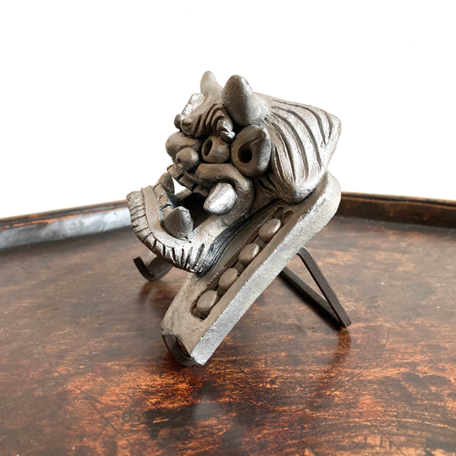 とことんリアルな作り込み【ミニチュア鬼面・鬼瓦】玄関や居間などの魔