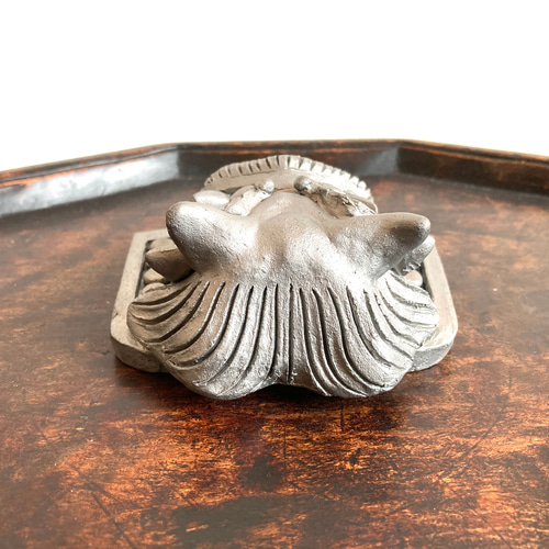 とことんリアルな作り込み【ミニチュア鬼面・鬼瓦】玄関や居間などの魔