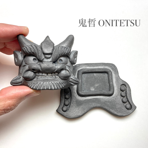 香合　鬼面 香合鬼面