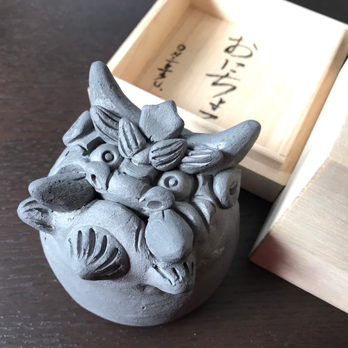 父の日に ◇鬼瓦のお猪口 おにちょこ◇ ONITETSU 一点物 ぐい呑み  