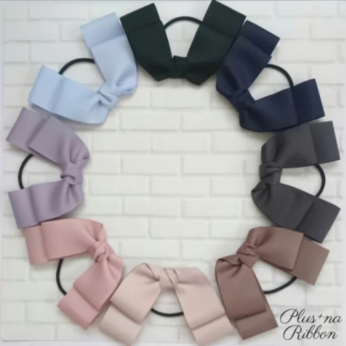 下向き♡emuribbonリボンヘアゴム ヘアゴム Plus+na Ribbon 通販