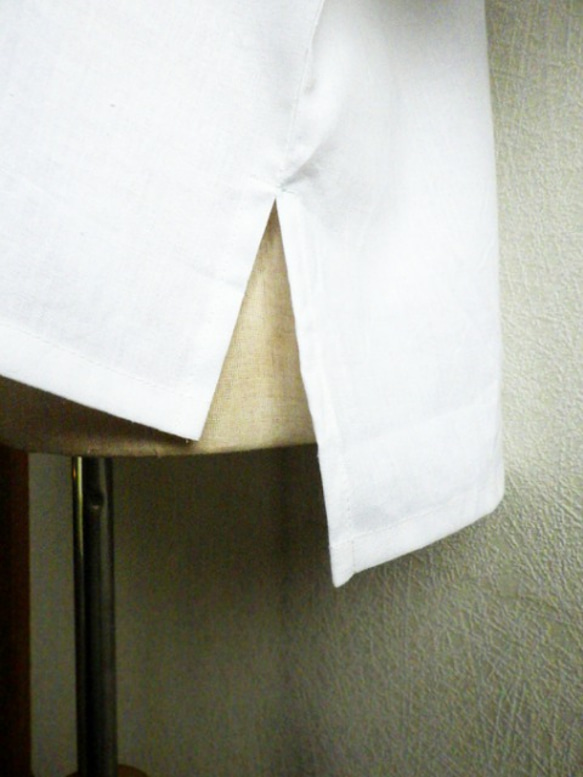 【送料無料】 Tシャツ風 ブラウス 白 6枚目の画像