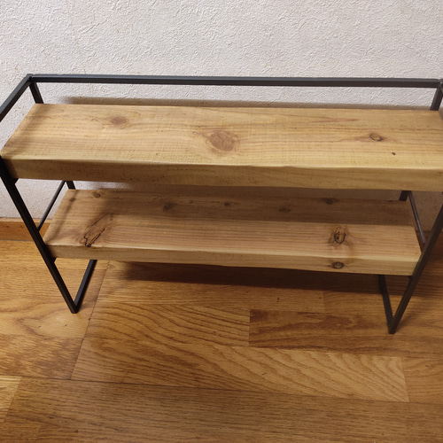 スパイスラック アイアン キッチンラック 杉材 アンティークブラウン