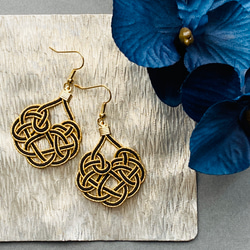 水引 袈裟結び ピアス 『結・YUI』大人 キレイ 個性的 松葉紫 ピアス