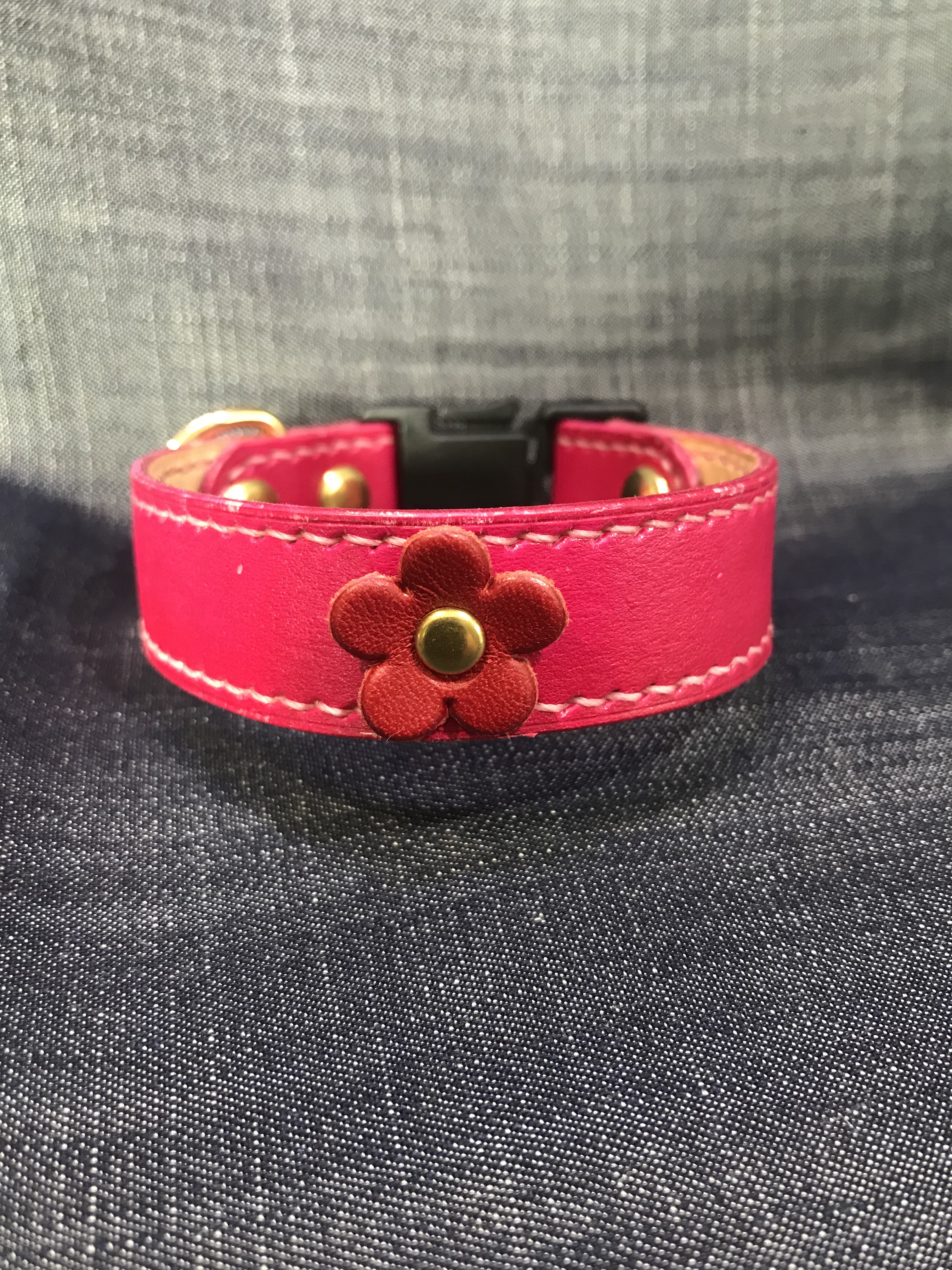 COACH 犬用首輪 ピンク レザー コーチ 小型犬用首輪リードセット レザー ピンク 良品 未使用に近い