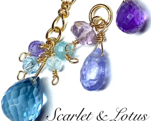 天然石 チャームセット(16kgf) ピアス（その他） Scarlet＆Lotus 通販