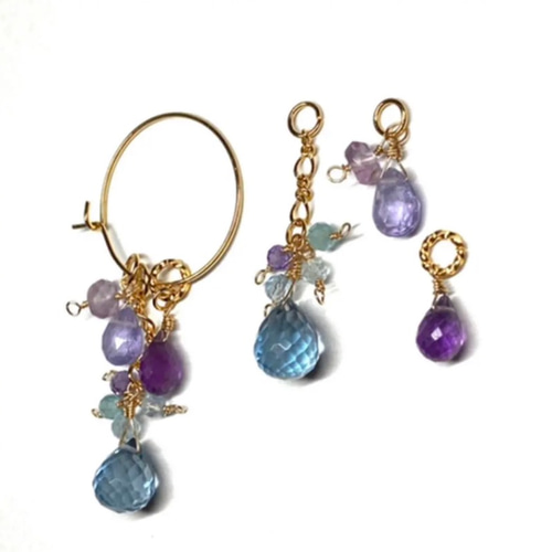 天然石 チャームセット(16kgf) ピアス（その他） Scarlet＆Lotus 通販