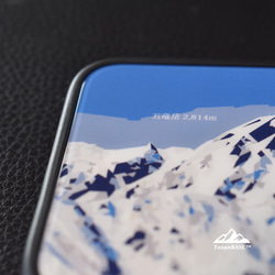 五竜岳 武田菱 日本 iphone スマホケース アウトドア 登山 山  ブルー 3枚目の画像