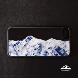 五竜岳 武田菱 日本 iphone スマホケース アウトドア 登山 山  ネイビーブラック 5枚目の画像