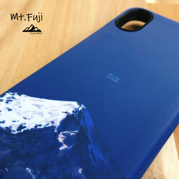 富士山 iphone スマホケース アウトドア 登山 山 青 ブルー 2枚目の画像