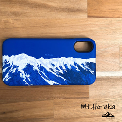 穂高岳 iphone スマホケース アウトドア 登山 山 涸沢カール  青 ブルー 5枚目の画像