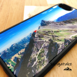 槍ヶ岳 iphone スマホケース アウトドア 登山 山 ブルー ネイビー 2枚目の画像