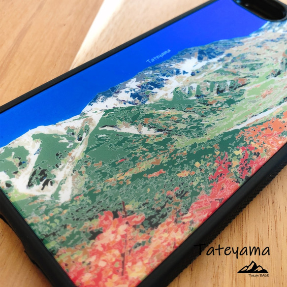 立山 iphone スマホケース アウトドア 登山 山 ブルー 青 2枚目の画像