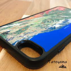 立山 iphone スマホケース アウトドア 登山 山 ブルー 青 3枚目の画像