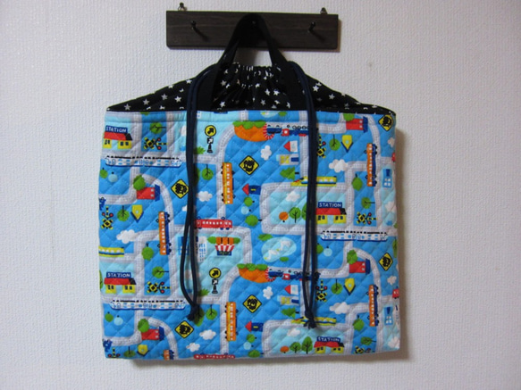 しの様のオーダー品です☆手提げ袋、収穫袋、コップ入れ3点☆線路  