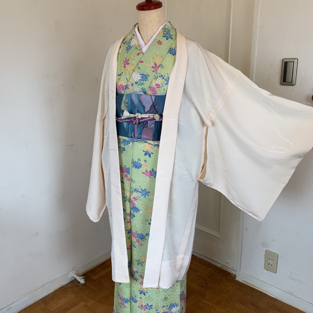 全3色/黒/赤/ベージュ 新品 正絹 女物 単衣 長羽織 鳩羽色 - 通販