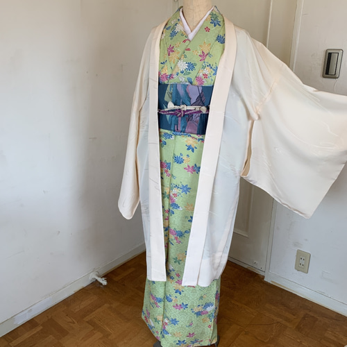 新品正絹単衣女物長羽織流水