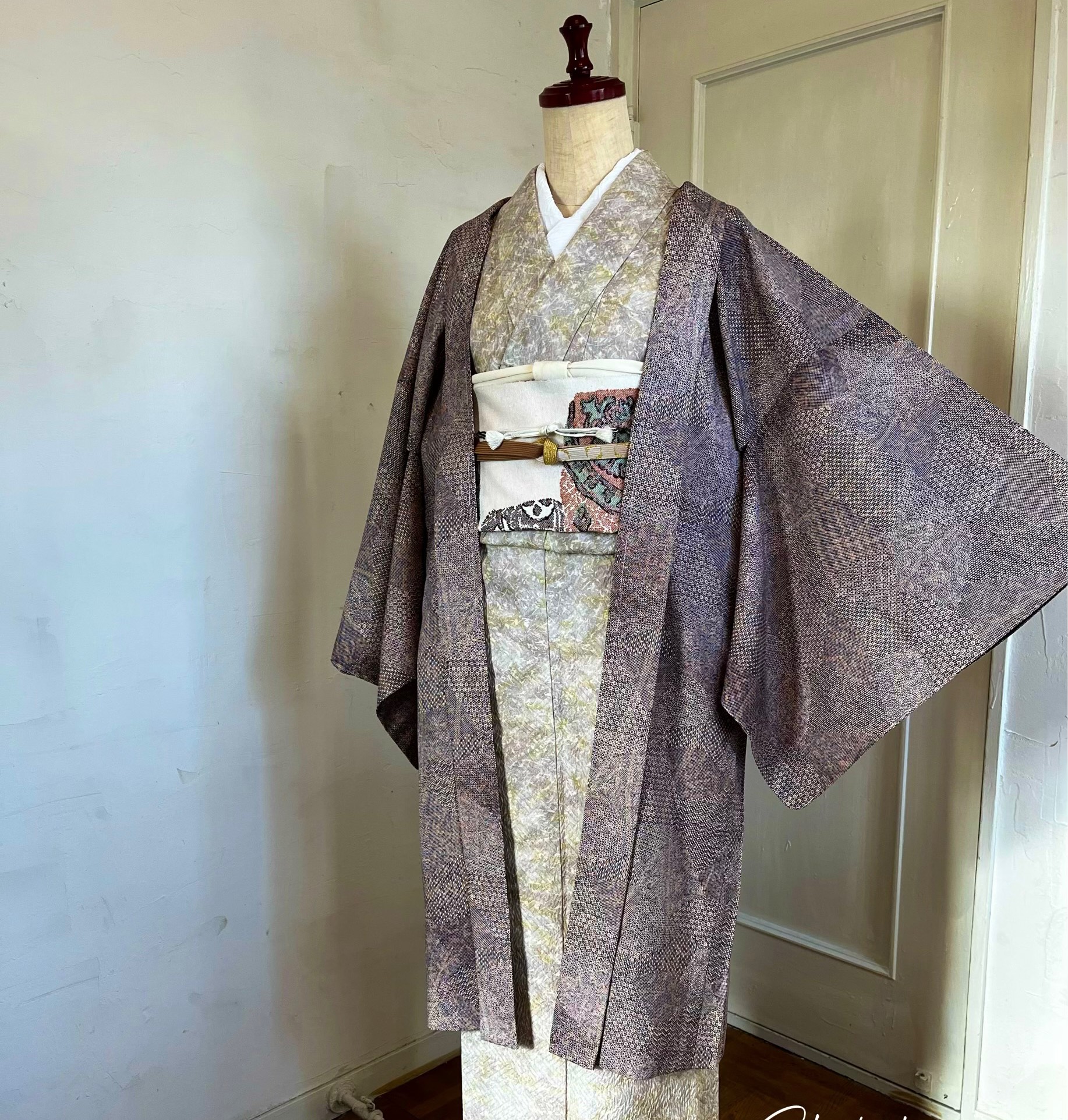 新品 正絹 単衣 女物 長羽織 着物 haori しば田 通販｜Creema(クリーマ)