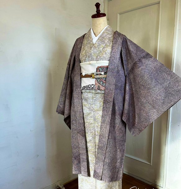 新品 正絹 単衣 女物 長羽織 着物 haori しば田（お休み） 通販  