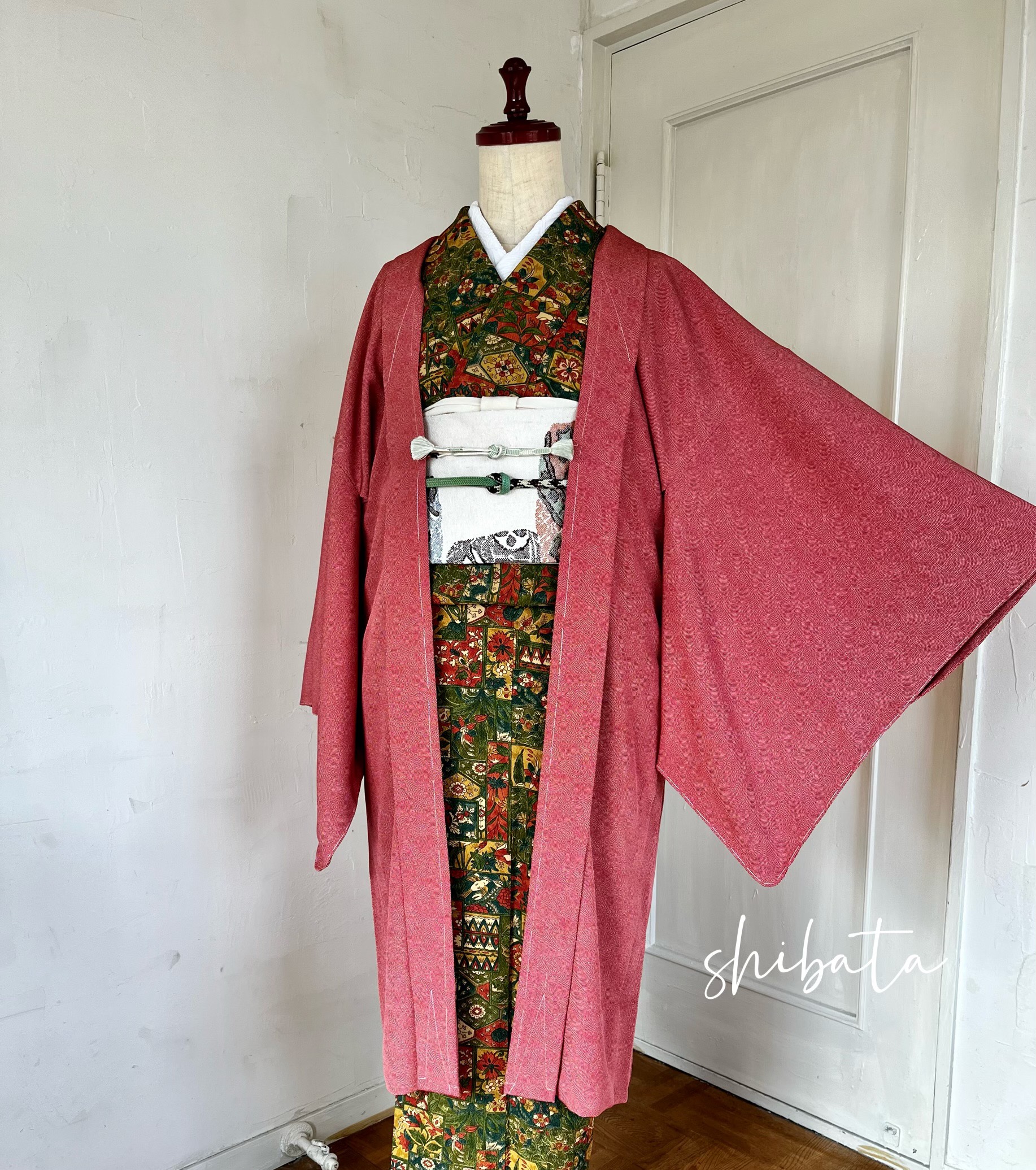 新品 正絹 単衣 女物 長羽織 鮫小紋 着物 haori しば田 通販｜Creema ...