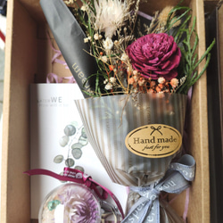 【HMD.Flowers】《精裝花禮》乾燥花束 鑰匙圈 卡片 情人節禮物 第4張的照片