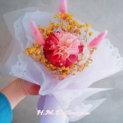 【HMD.Flowers】《精選俏皮色系》乾燥花束 情人節 花禮 第4張的照片
