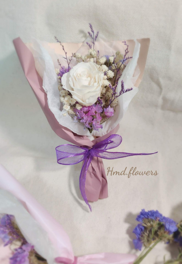 【HMD.Flowers】迷你玫瑰 乾燥花 禮物 永生花 居家裝飾 第3張的照片