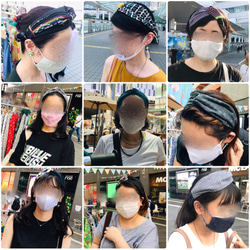 限定★刺繍ヘアバンド　痛くならないヘアバンド　クロスターバン　クロスヘアバンド　ヘアターバン　フラワーターバン 8枚目の画像