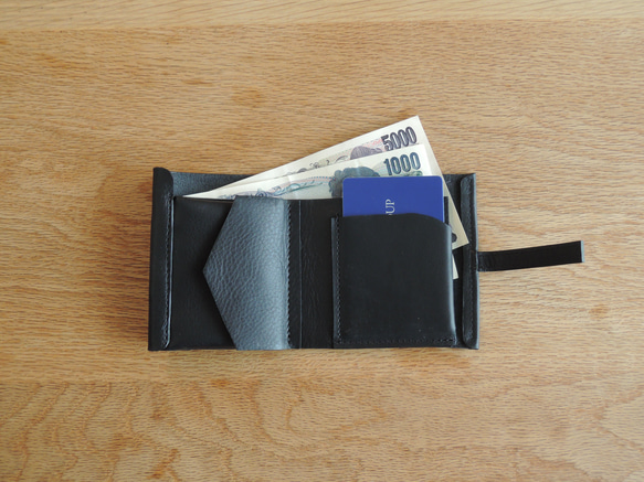 <高級革>イタリアレザー使用の薄いミニ財布！グレージュ色 7枚目の画像