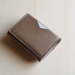 <高級革>フランスレザー使用コンパクト財布(ライトブルー) 10枚目の画像