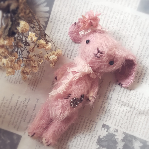 手作りテディベアうさちゃん たれ耳うさぎちゃん🐰 ポンタ先生の作品💕 #うさぎ #たれ耳