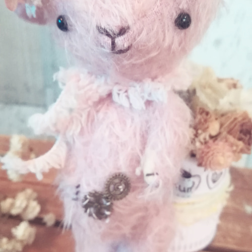 手作りテディベアうさちゃん ふわっとうさちゃん . #teddybear #teddy_bear #テディベア