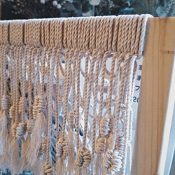 手工編織雜誌架 書報架 收納 棉繩 編織 手工 木製 麻繩 ins 北歐 第6張的照片