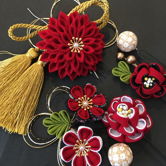 つまみ細工 髪飾り 【雅】 かんざし Hanaya和（のどか） 通販