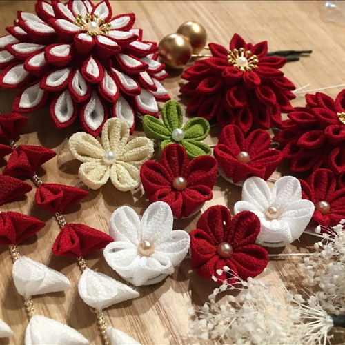 つまみ細工【門出を祝う髪飾り】卒業式 卒業式髪飾り 袴 水引き