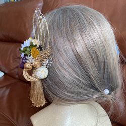 つまみ細工　髪飾り　結婚式　成人式　和　卒業式 6枚目の画像