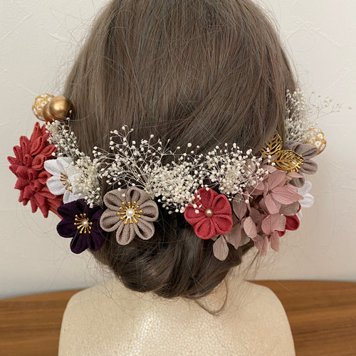 つまみ細工 【綾 華やかセット】卒業式 卒業式髪飾り 袴 水引き 成人式