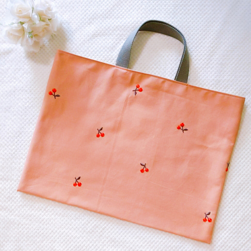 ハンドメイド さくらんぼ テラコッタフリル レッスンバッグ 【公式通販】