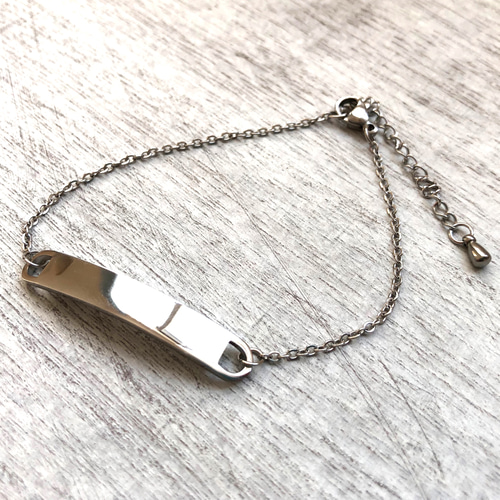 刻印可能】オリジナル刻印ブレスレット シルバー アンクレットに変更 